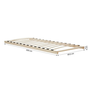Komfortbett 90x200 mit Lattenrost Seniorenbett Höhenverstellbar Holzbett Weiss