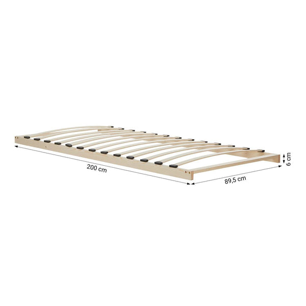 Komfortbett 90x200 mit Lattenrost Seniorenbett Höhenverstellbar Holzbett Weiss