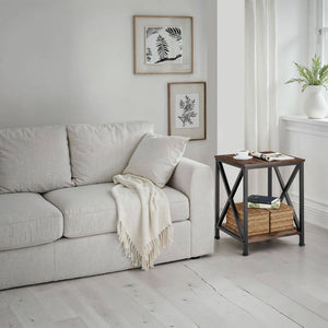 Beistelltisch Carlton Industrial Holz dunkel, rustikal