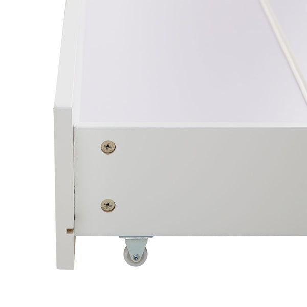 Schublade Bett Bettkasten Auszug Aufbewahrung mit Rollen Holz Weiss Schubkasten