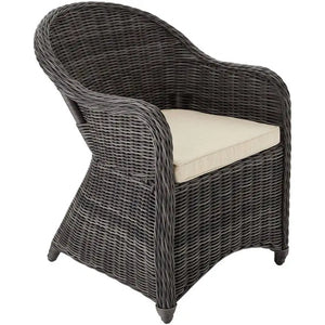 4er Set Aluminium Rattansessel