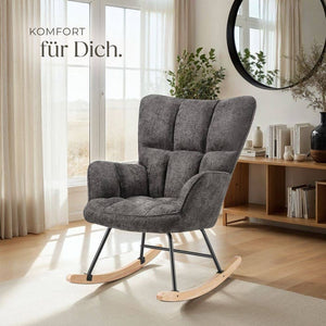 Schaukelstuhl Torve Chenille anthrazit
