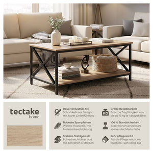 Couchtisch Pittsburgh Industrial Holz hell, Eiche Sonoma