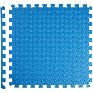 Floor protection mat, 24-piece set - blue 