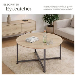 Couchtisch Aberdeen Industrial Holz hell, Eiche Sonoma