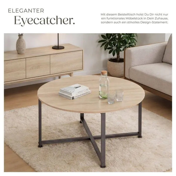 Couchtisch Aberdeen Industrial Holz hell, Eiche Sonoma