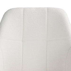 Polsterstuhl Bouclé Beige | einzeln | drehbar | mit Armlehnen | Küche Esszimmer Büro