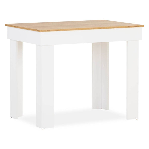 Esstisch mit 2 Stühlen Essgruppe Set Weiss Modern 90x60 cm