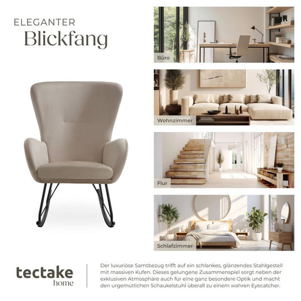 Schaukelstuhl Swing schwarz/beige