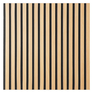 Akustikpaneele Wandpaneele 60 x 60 cm Natur Eiche Holz 3D Leisten