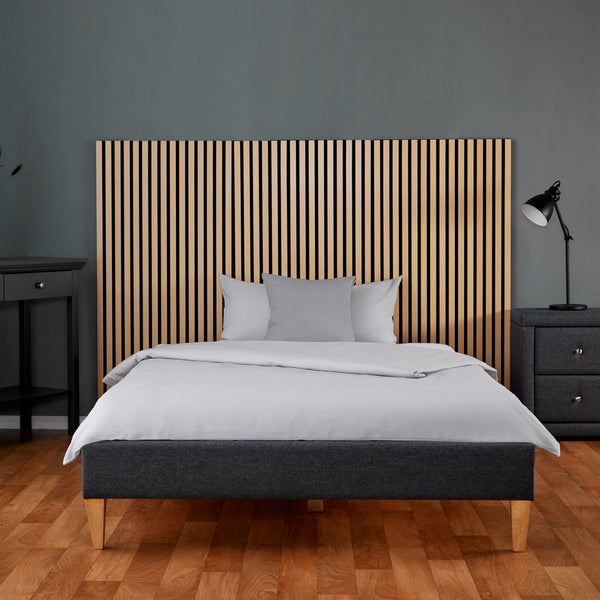 Akustikpaneele Wandpaneele 60 x 60 cm Natur Eiche Holz 3D Leisten