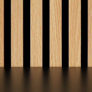2er-Set Akustikpaneele Wandpaneele 60 x 60 cm Natur Eiche Holz 3D Leisten