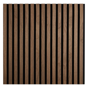 Akustikpaneele Wandpaneele 60 x 60 cm Braun Walnuss | Holz | 3D Leisten