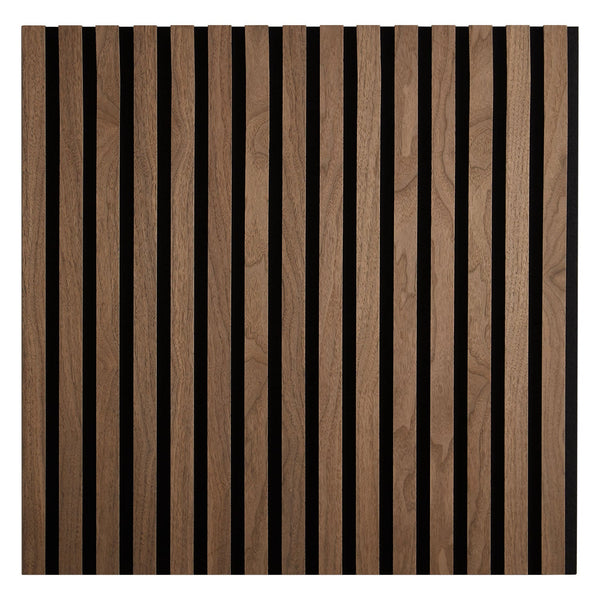 Akustikpaneele Wandpaneele 60 x 60 cm Braun Walnuss | Holz | 3D Leisten