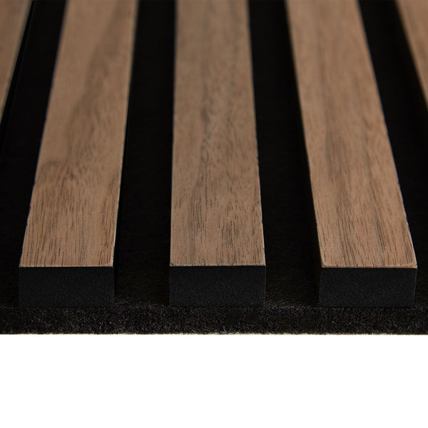 Akustikpaneele Wandpaneele 60 x 60 cm Braun Walnuss | Holz | 3D Leisten