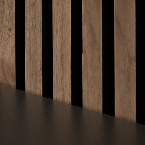 2er-Set |Akustikpaneele Wandpaneele 60 x 60 cm Braun Walnuss | Holz | 3D Leisten