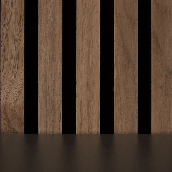 2er-Set |Akustikpaneele Wandpaneele 60 x 60 cm Braun Walnuss | Holz | 3D Leisten