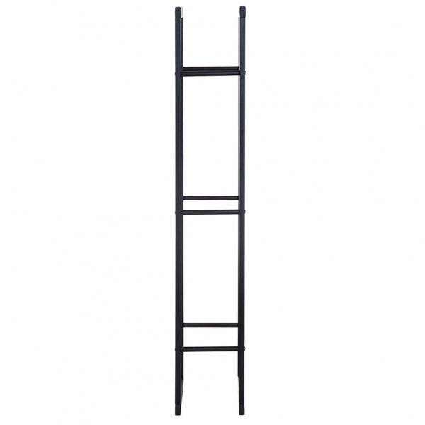 Feuerholzregal Kaminholzablage Kaminholzständer Kaminholzhalter 100kg Stahl Schwarz