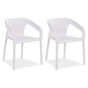 Balkonmöbel Sitzgruppe Garten Set Loungemöbel weiss