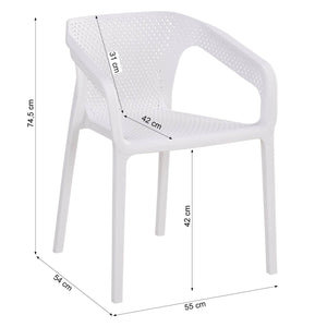 Balkonmöbel Sitzgruppe Garten Set Loungemöbel weiss
