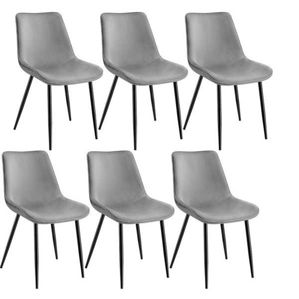 6er Set Stuhl Monroe Samtoptik grau