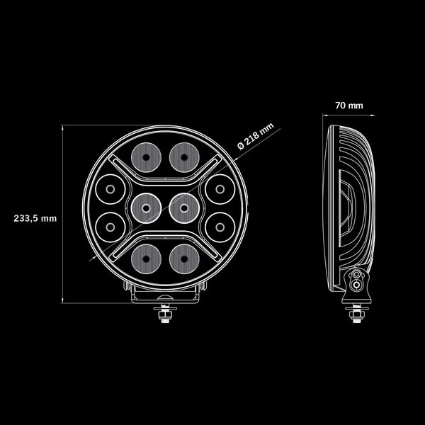 Strands DARK KNIGHT INTENSE DRIVING LIGHT 9″