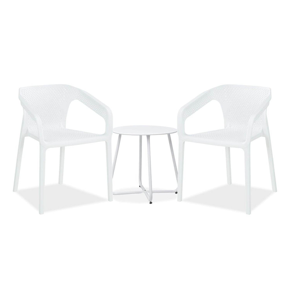 Balkonmöbel Sitzgruppe Garten Set Loungemöbel weiss