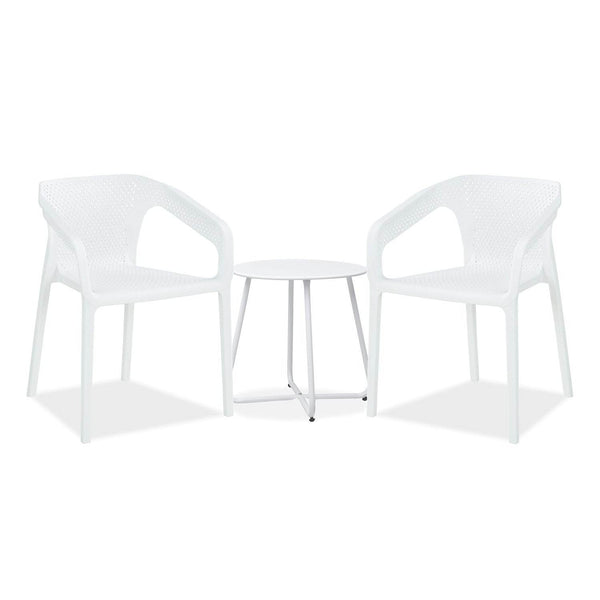 Balkonmöbel Sitzgruppe Garten Set Loungemöbel weiss