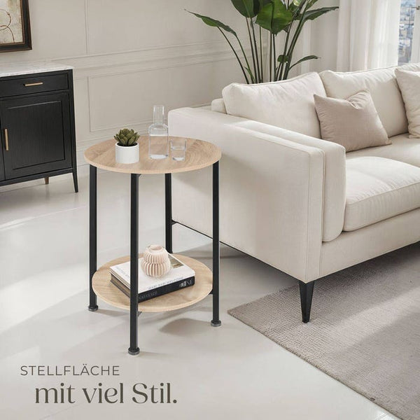 Beistelltisch Ballina Industrial Holz hell, Eiche Sonoma