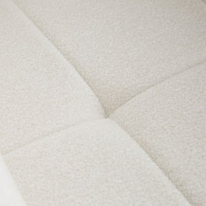 Polsterstuhl Bouclé Beige | 4er Set | drehbar | mit Armlehnen | Küche Esszimmer Büro