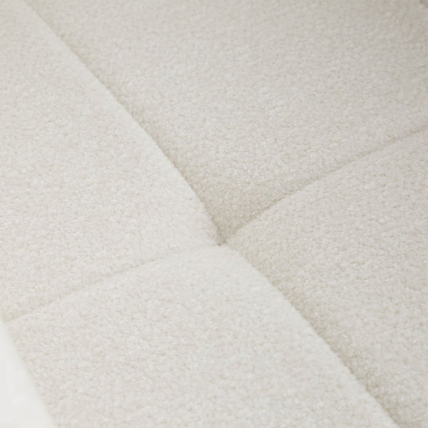 Polsterstuhl Bouclé Beige | 4er Set | drehbar | mit Armlehnen | Küche Esszimmer Büro