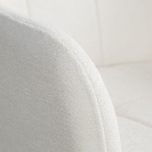 Polsterstuhl Bouclé Beige | 4er Set | drehbar | mit Armlehnen | Küche Esszimmer Büro