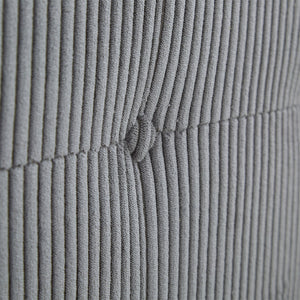 Polsterbett 140x200 cm Grau Cord | mit Lattenrost | mit Matratze | Doppelbett Stoffbett