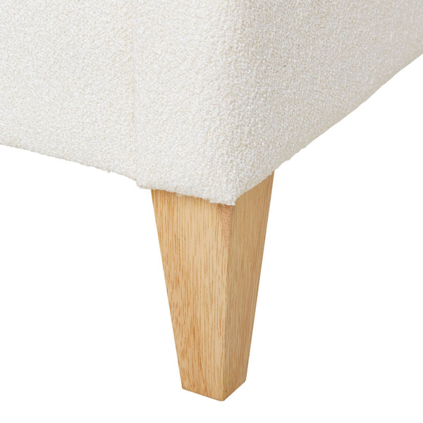 Polsterbett 140x200 cm Beige Bouclé | mit Lattenrost | mit Matratze | Doppelbett
