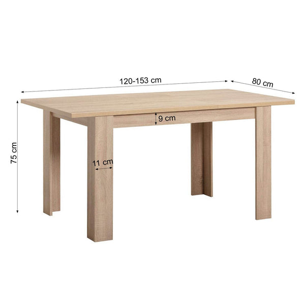 Esstisch mit 4 Stühlen Set 120x80 cm Samt Natur Creme