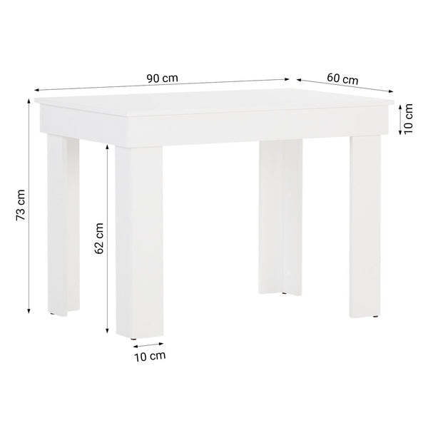 Essgruppe 2er-Set Polsterstühle Creme Samt ohne Armlehne Esstisch Weiss 90 x 60 cm