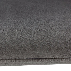 Essgruppe | 2er-Set Polsterstühle Grau Samt ohne Armlehne | Esstisch Weiss 90 x 60 cm