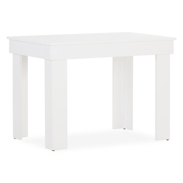 Essgruppe | 2er-Set Polsterstühle Grau Samt ohne Armlehne | Esstisch Weiss 90 x 60 cm