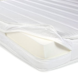 Hochbett mit Matratze 90x200 Turm Rutsche Stockbett Weiss Vorhang grau Sterne Lattenrost