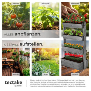Vertikalbeet Flora grau 85 x 45 x 140 cm