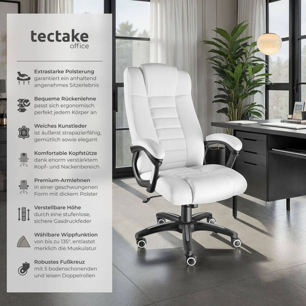Luxury executive chair - white 
