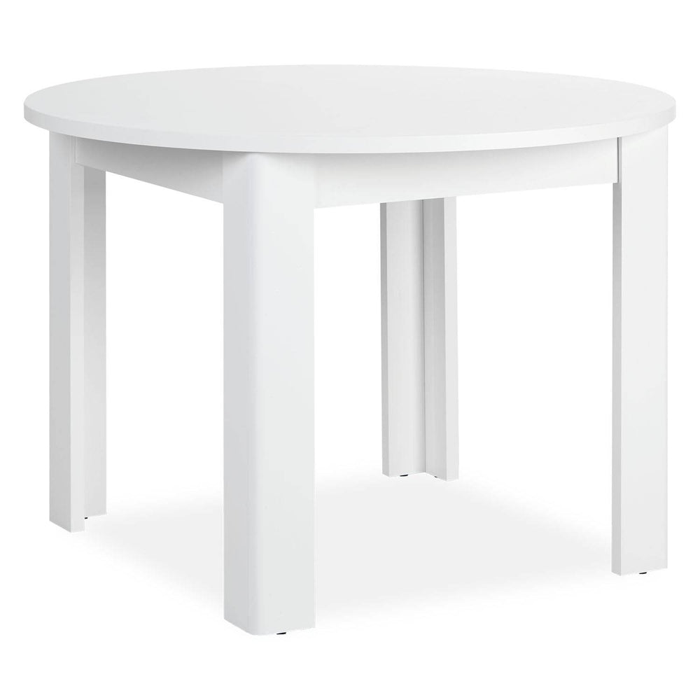 Esstisch Rund Ø 106 cm Holz Weiss