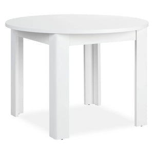 Esstisch Rund Ø 106 cm Holz Weiss