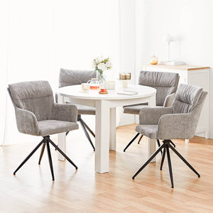 Esstisch Rund Ø 106 cm Holz Weiss