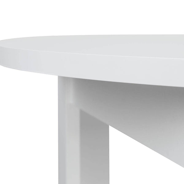 Esstisch Rund Ø 106 cm Holz Weiss