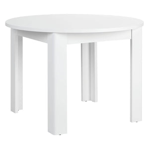 Esstisch Rund Ø 106 cm Holz Weiss