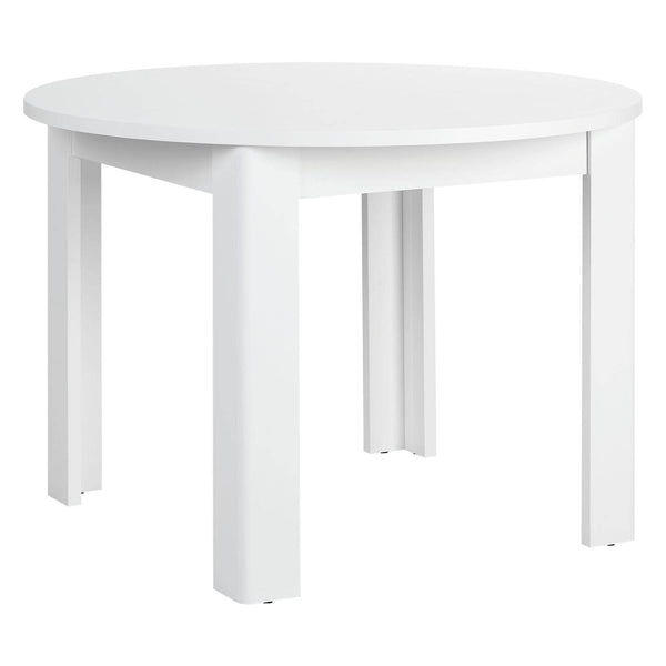Esstisch Rund Ø 106 cm Holz Weiss