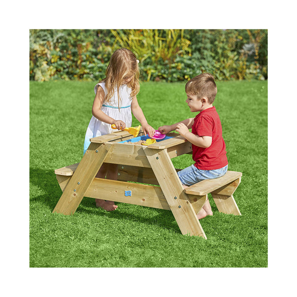 TP TOYS Early Fun Holz Picknick-Tisch & Sandkasten FSC