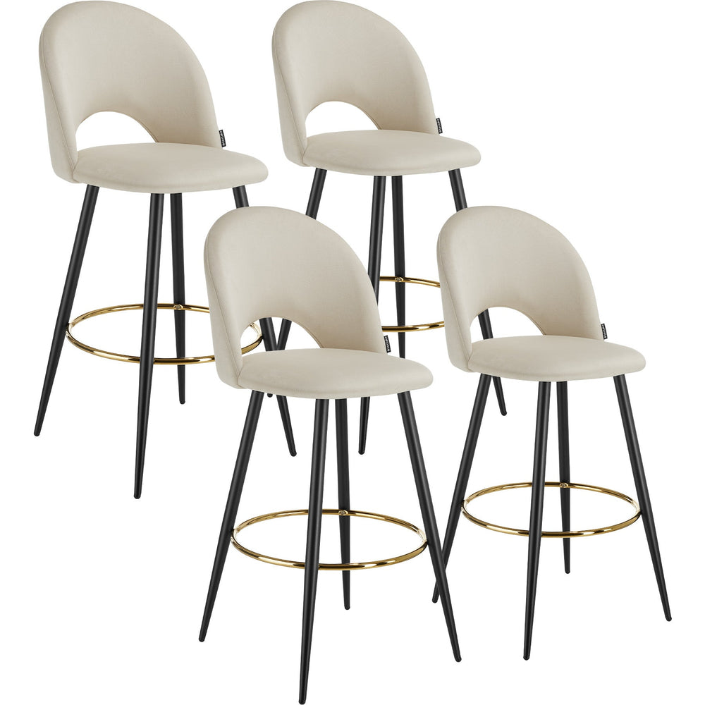 Barstuhl Sachel creme/schwarz 4er Set