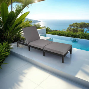 Rattan Sonnenliege Sofia schwarz
